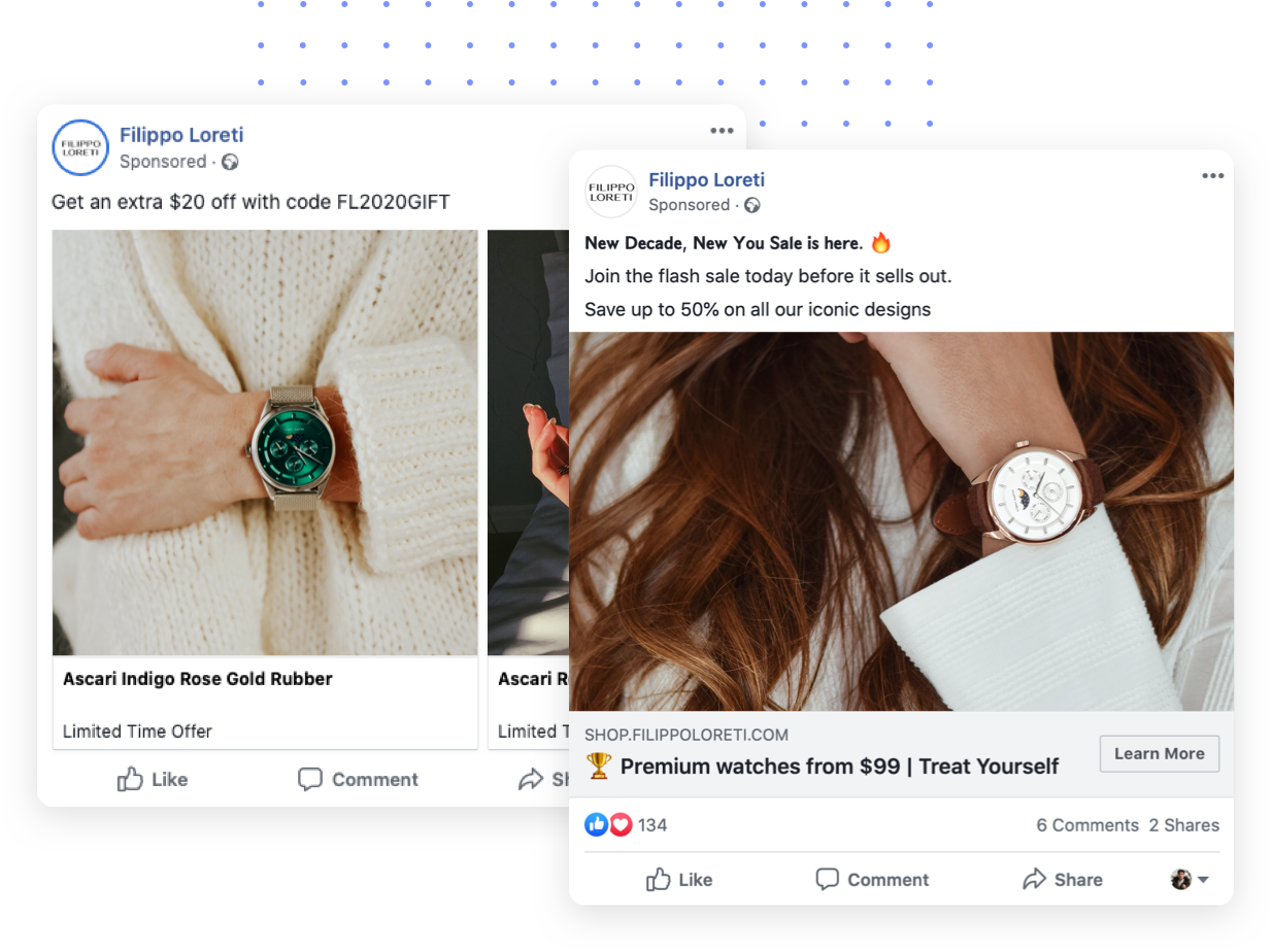 Creator posts in the feed