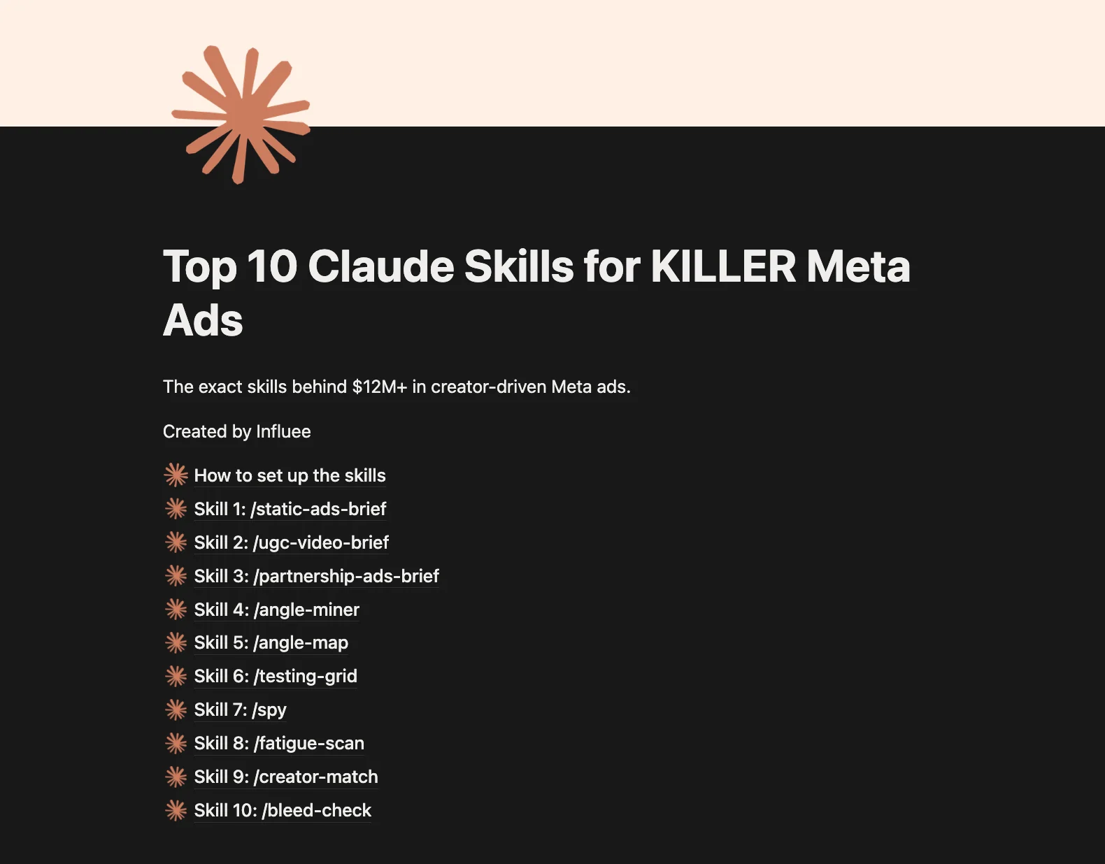 The 10 Claude skills Influee uses to run creator-driven Meta ads